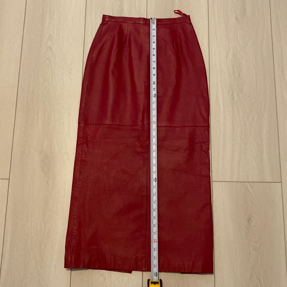 Long Leather Skirt